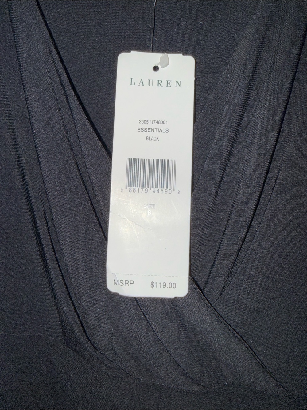 Lauren Ralph Lauren Black Sleeveless Wrap-Front Maxi Dress - Picture 5 of 6